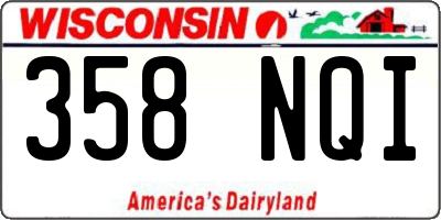 WI license plate 358NQI