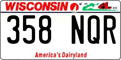 WI license plate 358NQR