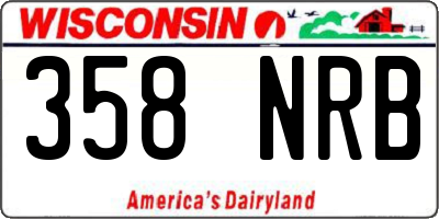 WI license plate 358NRB