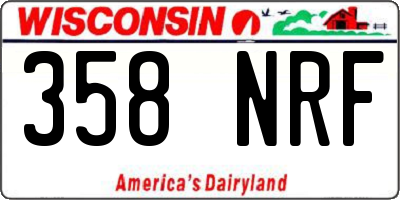 WI license plate 358NRF