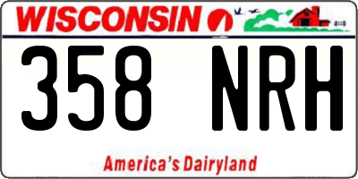 WI license plate 358NRH