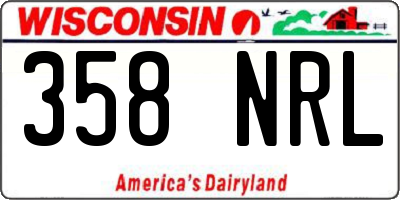 WI license plate 358NRL