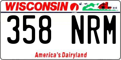 WI license plate 358NRM