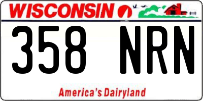 WI license plate 358NRN