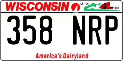 WI license plate 358NRP