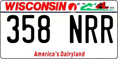 WI license plate 358NRR