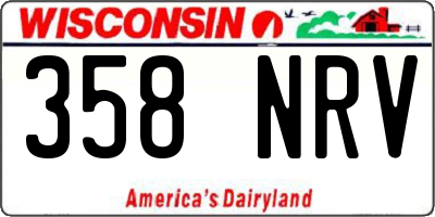 WI license plate 358NRV