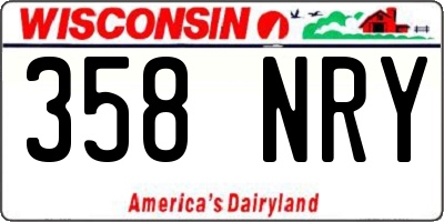 WI license plate 358NRY