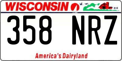 WI license plate 358NRZ