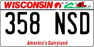 WI license plate 358NSD