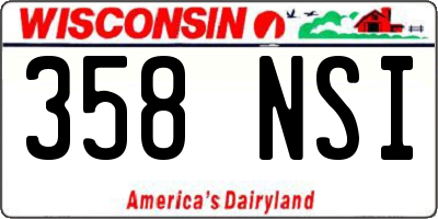 WI license plate 358NSI