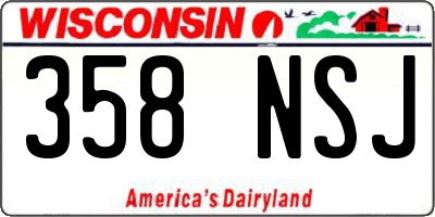 WI license plate 358NSJ