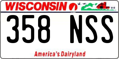 WI license plate 358NSS