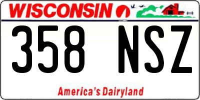 WI license plate 358NSZ