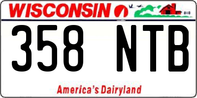 WI license plate 358NTB