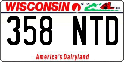 WI license plate 358NTD