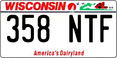 WI license plate 358NTF