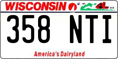 WI license plate 358NTI