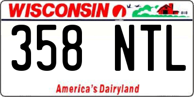 WI license plate 358NTL