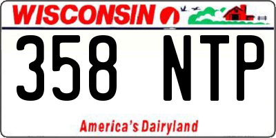 WI license plate 358NTP