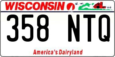 WI license plate 358NTQ