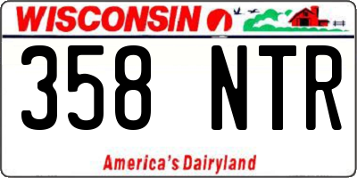 WI license plate 358NTR