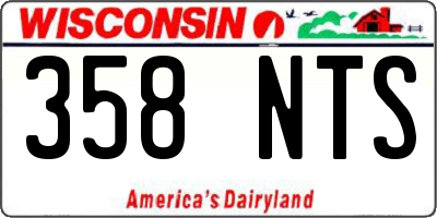 WI license plate 358NTS