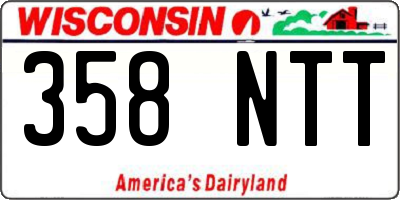 WI license plate 358NTT