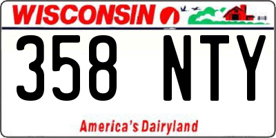 WI license plate 358NTY