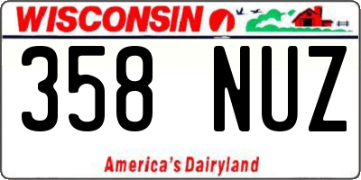 WI license plate 358NUZ