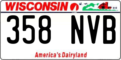 WI license plate 358NVB