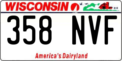 WI license plate 358NVF