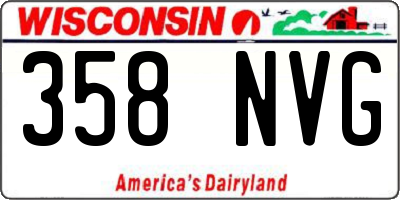 WI license plate 358NVG