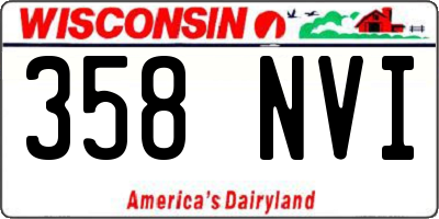 WI license plate 358NVI