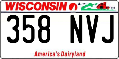 WI license plate 358NVJ