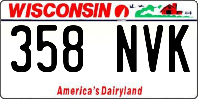 WI license plate 358NVK