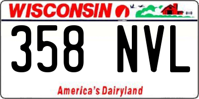 WI license plate 358NVL