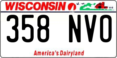WI license plate 358NVO