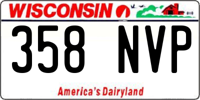 WI license plate 358NVP