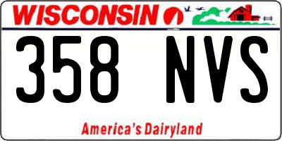 WI license plate 358NVS