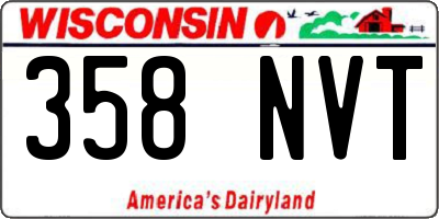 WI license plate 358NVT