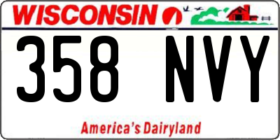 WI license plate 358NVY