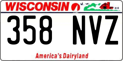 WI license plate 358NVZ