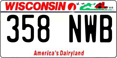 WI license plate 358NWB