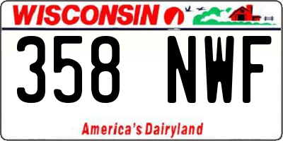 WI license plate 358NWF