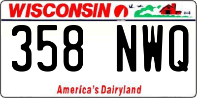 WI license plate 358NWQ