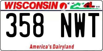 WI license plate 358NWT