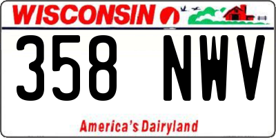 WI license plate 358NWV