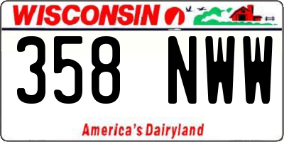 WI license plate 358NWW