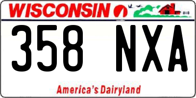 WI license plate 358NXA